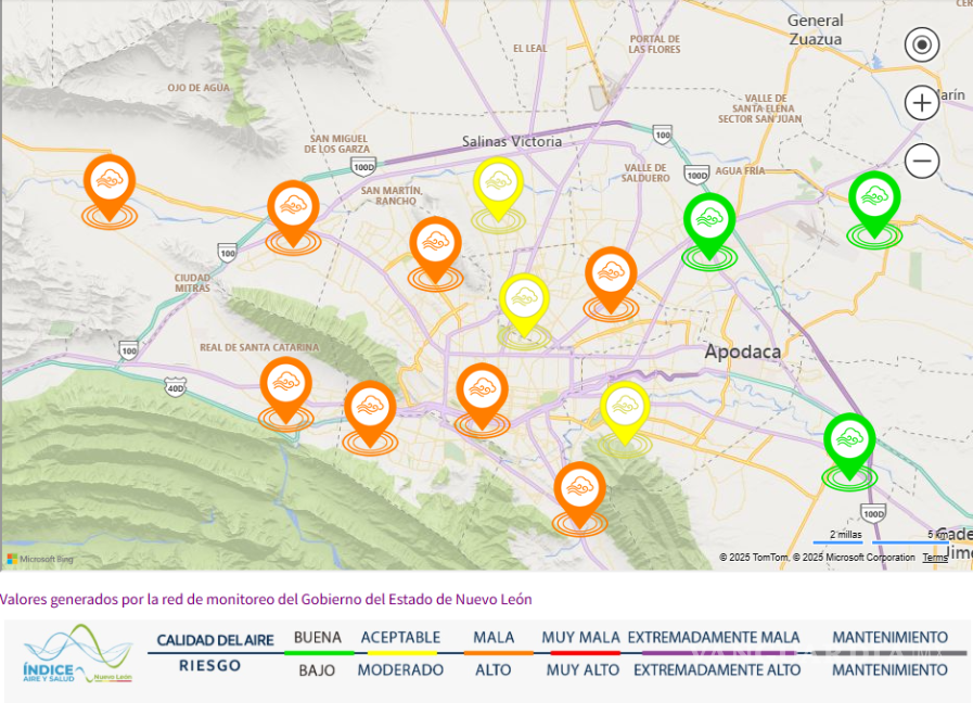 $!Reporte de calidad del aire, el 4 de febrero, del 2025, a las 15:00 hrs.