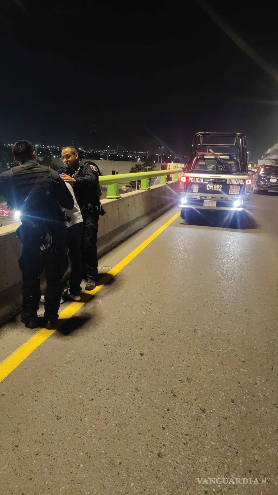 $!La intervención se realizó en uno de los pasos superiores del Distribuidor Vial El Sarape, al oriente de Saltillo.