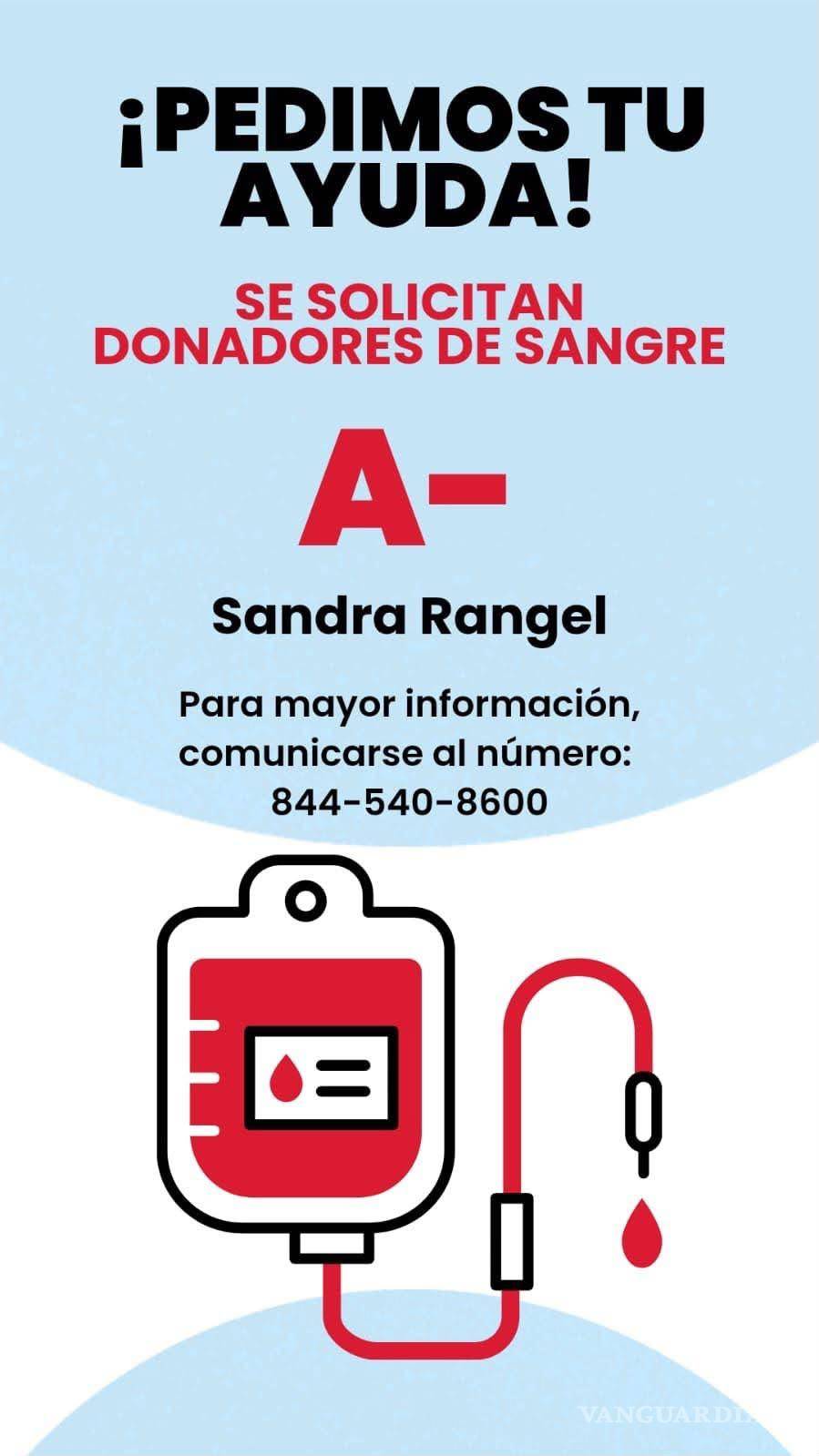$!Familiares de Sandra Rangel solicitaron el apoyo de la comunidad para conseguir donadores de sangre tipos A- u O- antes de su parto este próximo sábado.