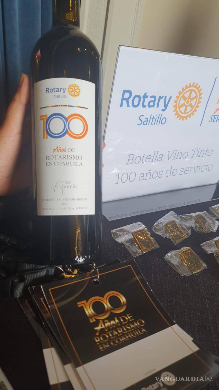 $!Vino conmemorativo de los 100 años de rotarismo en Coahuila.