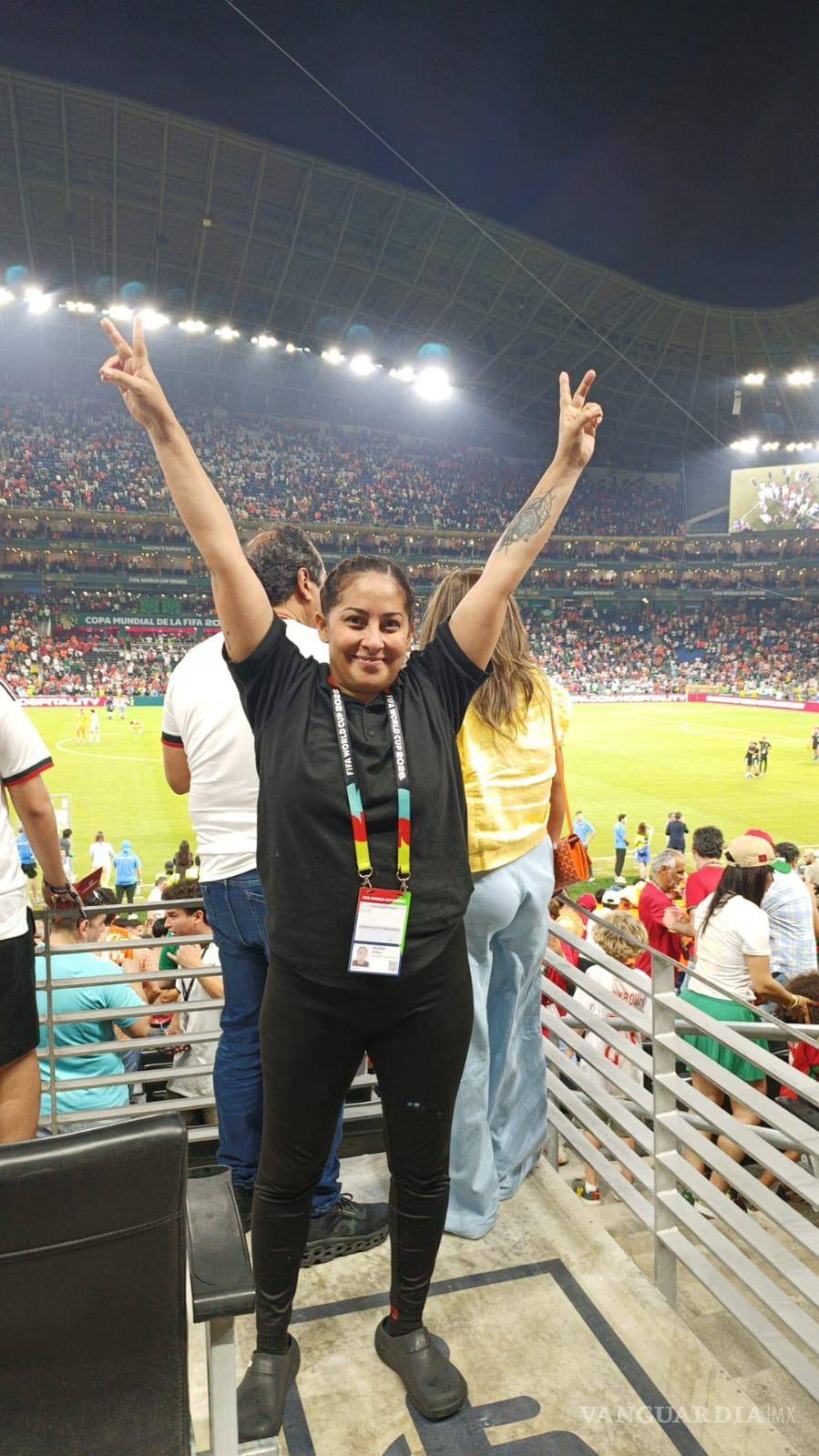 $!Erika Muñoz cumplió jornadas de hasta 12 horas en el área de cocina durante el Mundial 2026.