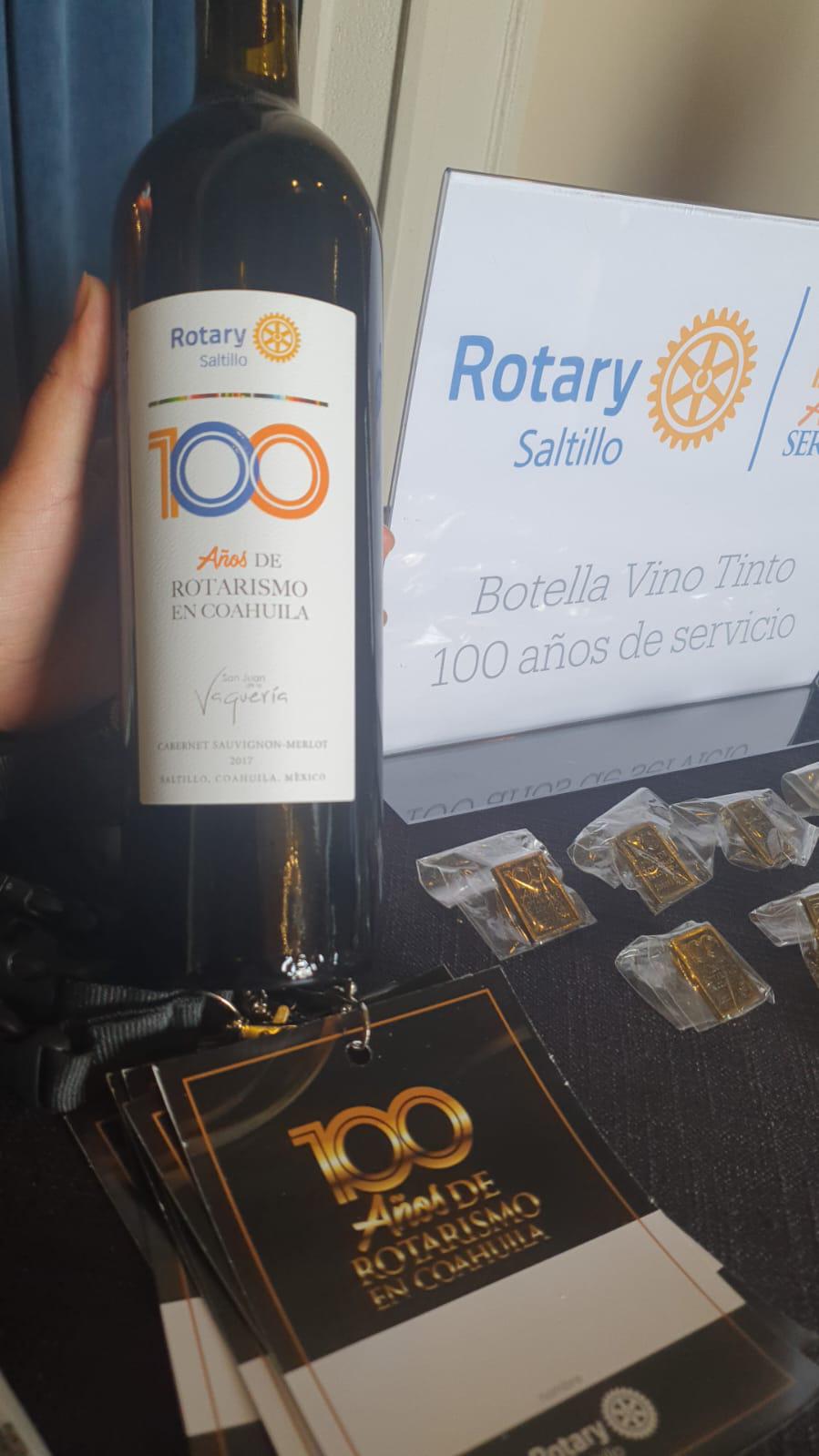 $!Vino conmemorativo de los 100 años de rotarismo en Coahuila.