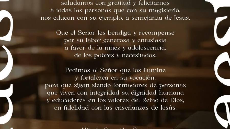 En el Día del Maestro, se reconoce la entrega de quienes educan con conocimiento, ejemplo y vocación de servicio.