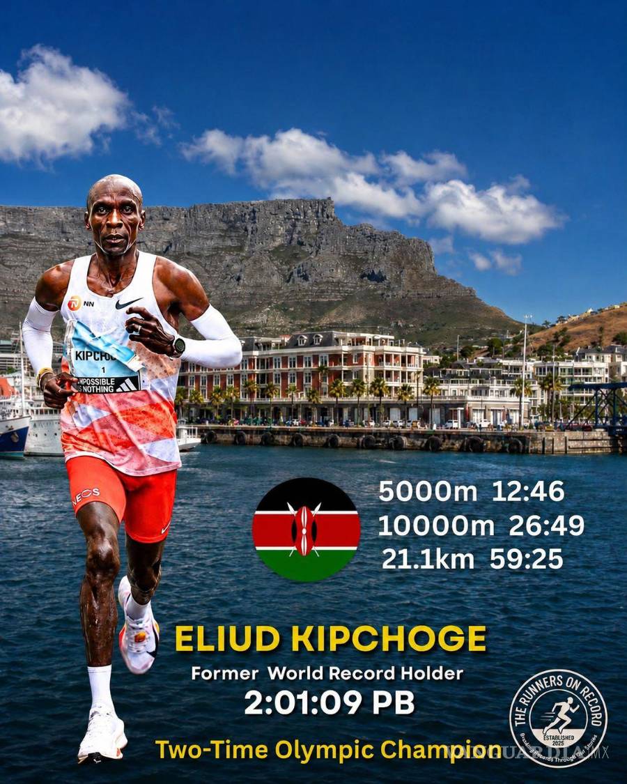 $!El coahuilense compartirá la línea de salida con Eliud Kipchoge, considerado una de las máximas figuras en la historia del maratón.