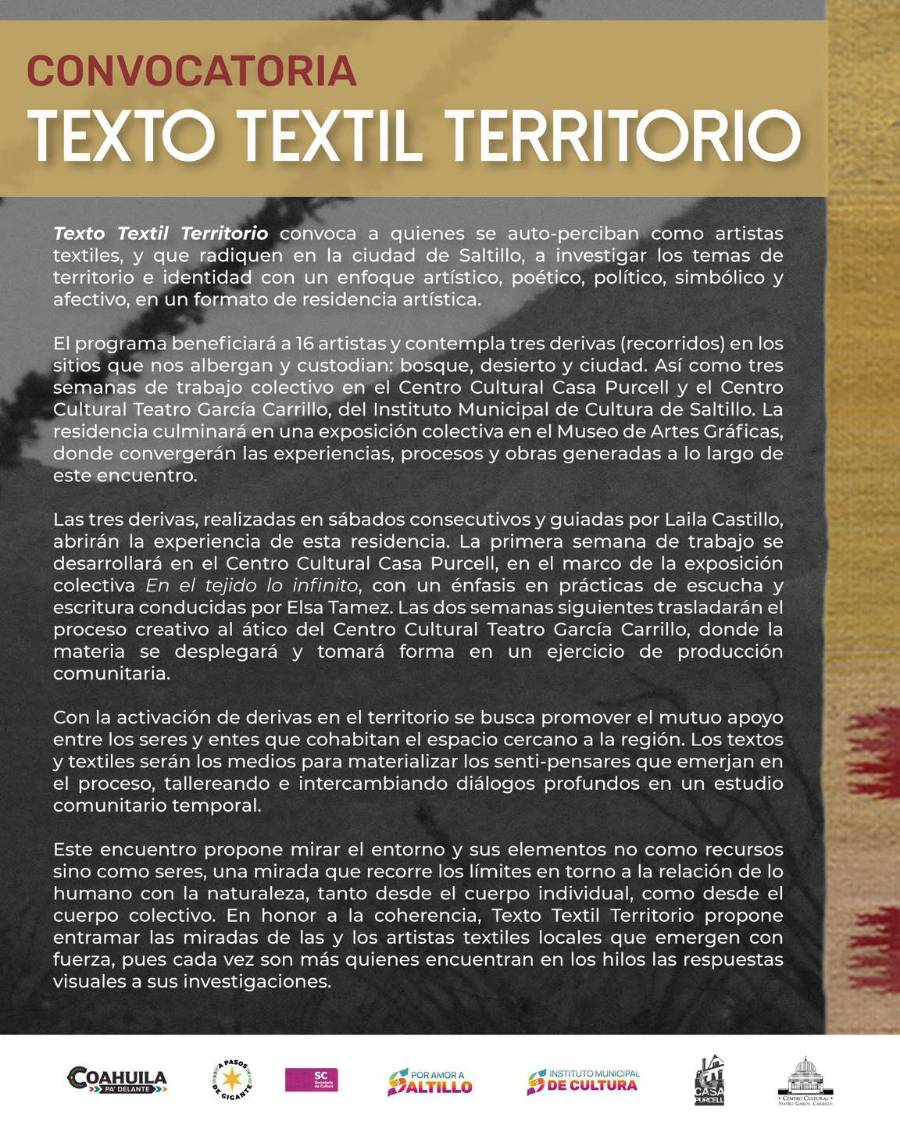 $!Invitan a artistas textiles a retratar la identidad de Saltillo en el tejido en residencia artística