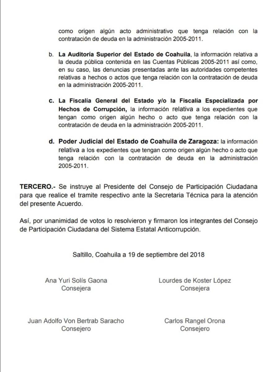$!Exige ONG a SEA de Coahuila informe sobre investigación de megadeuda