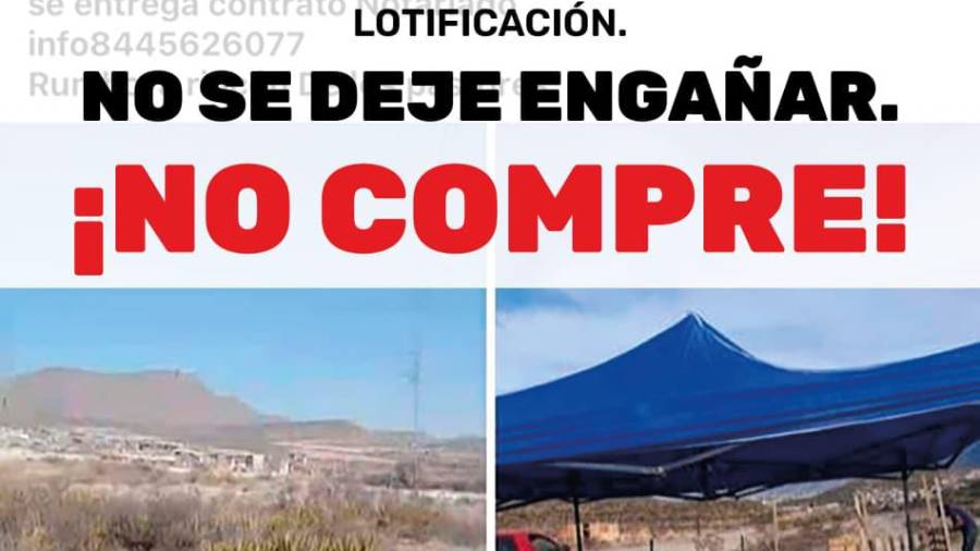 Muchos de estos terrenos no cuentan con los permisos necesarios para su venta o urbanización.