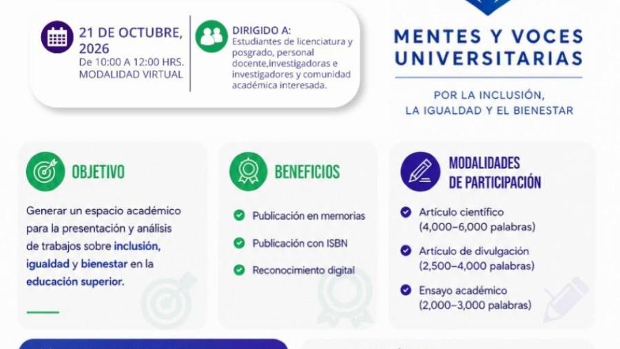 La recepción de trabajos para este simposio de la UAdeC cerrará el 11 de septiembre de 2026.
