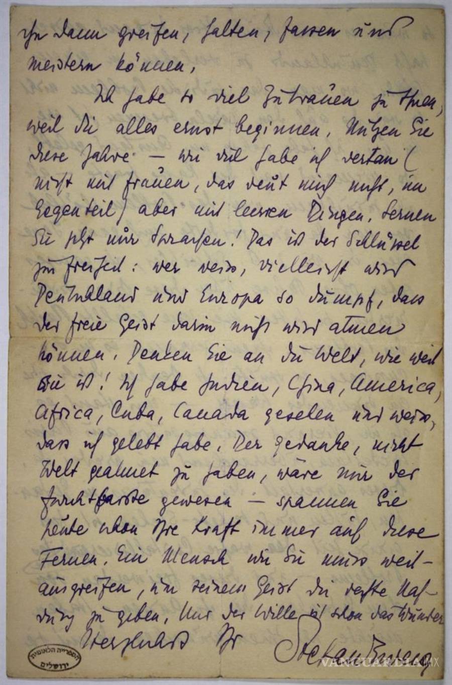 $!Publican decenas de cartas inéditas de Stefan Zweig