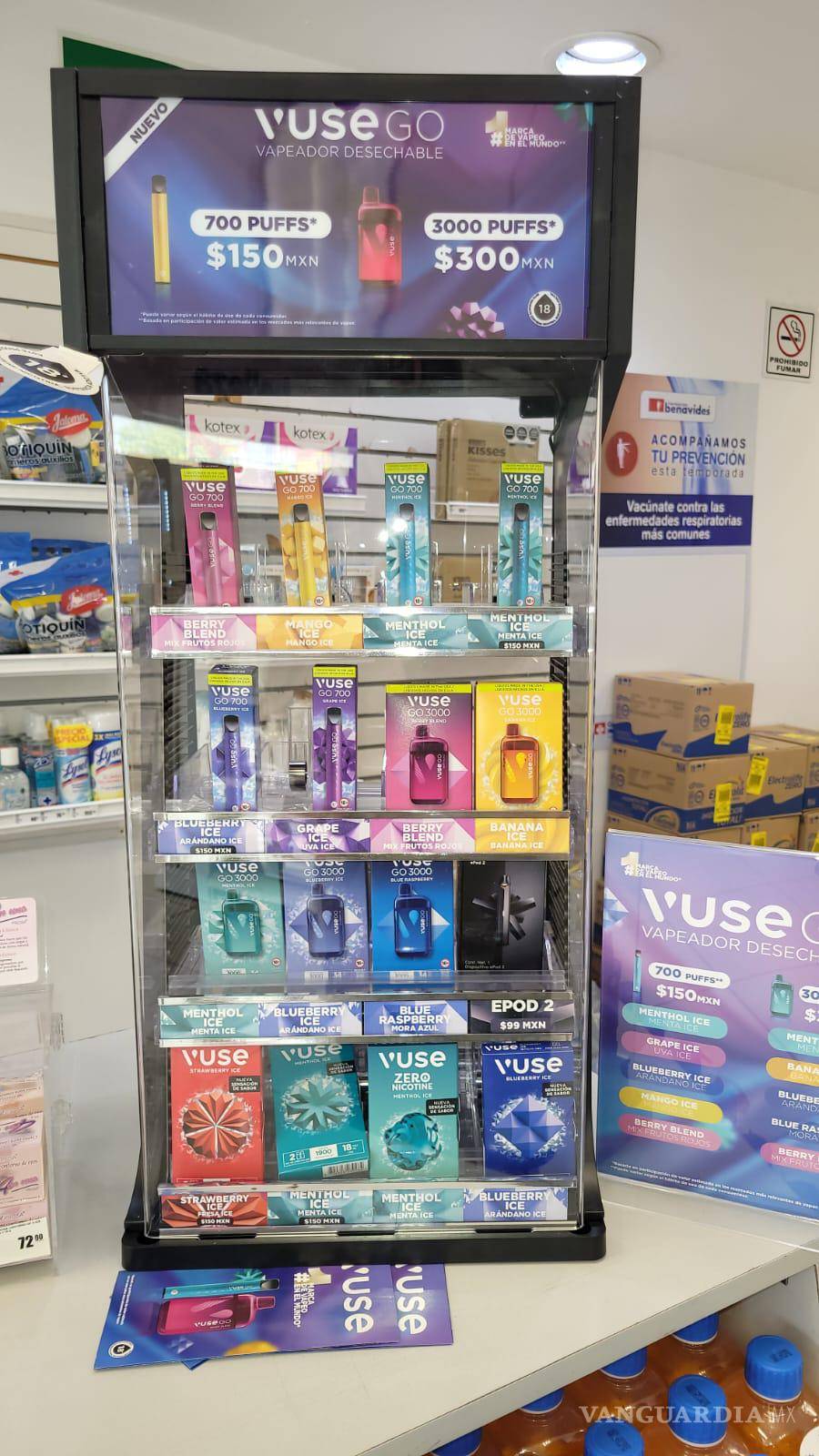 $!Los vapeadores se comercializan en la ciudad entre 100 y 150 pesos.