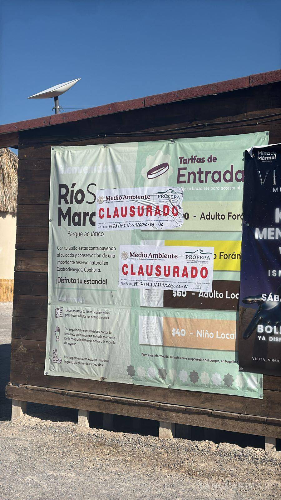 $!Autoridades federales ejecutaron el cierre tras señalamientos ambientales.