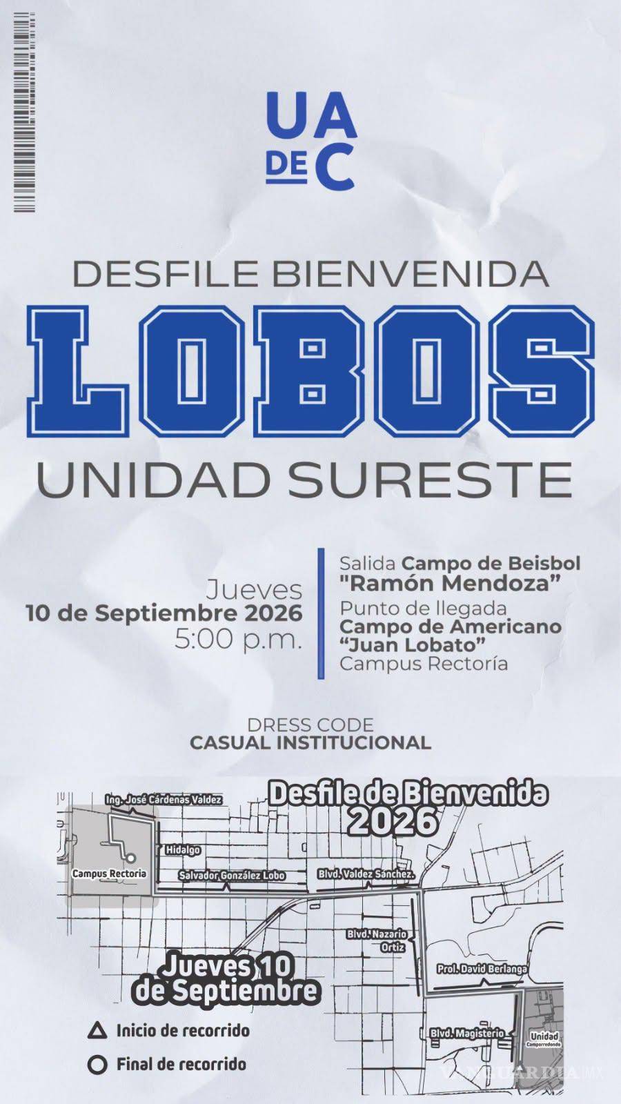 $!La UAdeC recomendó a los automovilistas utilizar rutas alternas durante el desarrollo del recorrido.