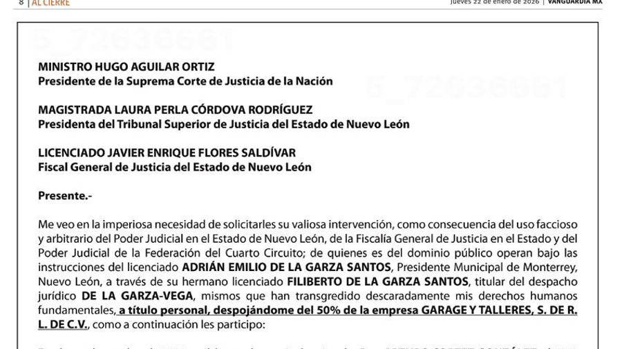 A la Opinión pública