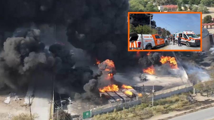Incendio en Pesquería | Cortesía de Protección Civil Nuevo León