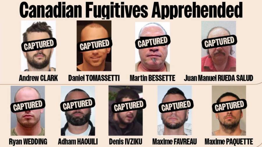 Autoridades de Canadá destacaron la detención de 10 fugitivos en el país que fueron detenidos en México durante los últimos 12 meses.