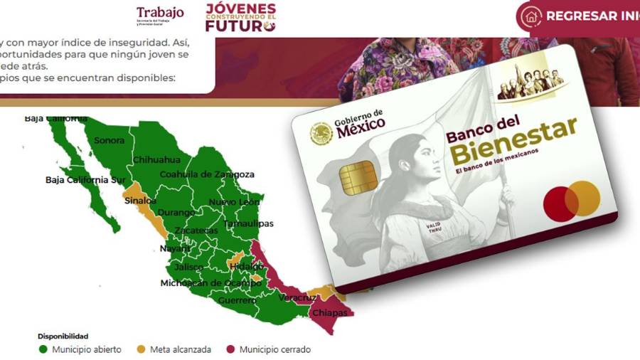 El programa Jóvenes Construyendo el Futuro ofrece en 2026 un apoyo mensual de 9 mil 582.47 pesos y seguro médico del IMSS. Así puedes consultar el mapa para saber si hay espacios en tu municipio.