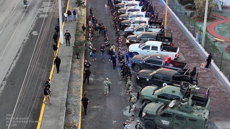 El operativo reunió a fuerzas municipales, estatales y federales para reforzar la presencia policial en la ciudad.