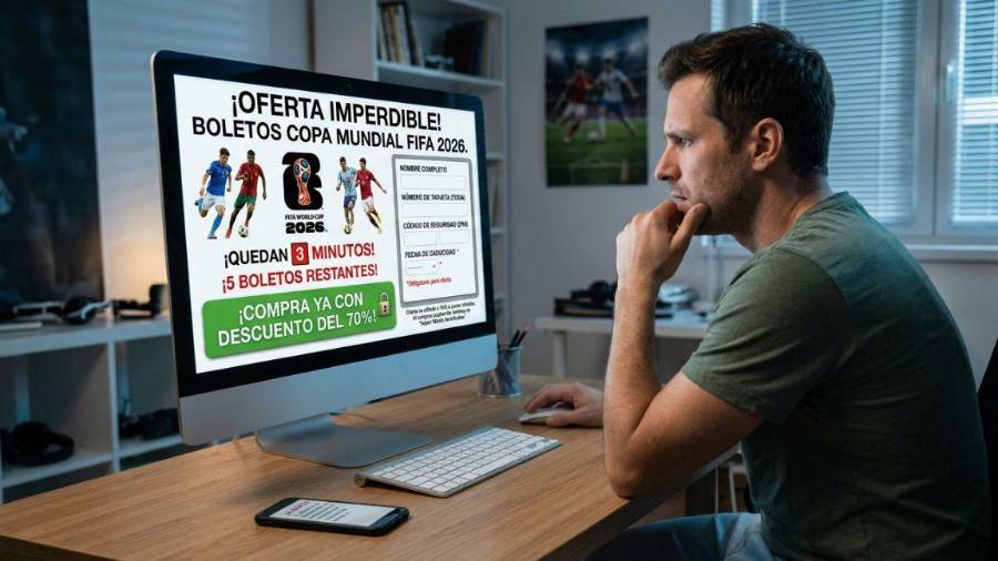 Autoridades alertaron por fraudes en boletos del Mundial 2026 mediante sitios falsos y mensajes engañosos que buscan robar datos personales y bancarios