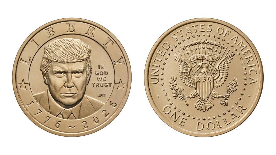 La Casa de Moneda de Estados Unidos inició la producción de una nueva moneda de un dólar con la imagen del presidente Donald Trump.