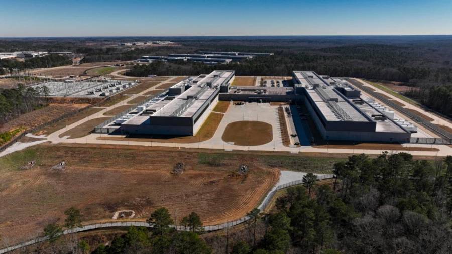 El centro de datos Stanton Springs de Meta es visible el 13 de enero de 2026 en el condado de Newton, Georgia.