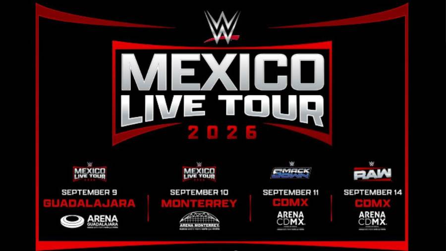 WWE anunció su regreso a México con eventos en Guadalajara, Monterrey y CDMX, donde Raw y SmackDown serán transmitidos en vivo.