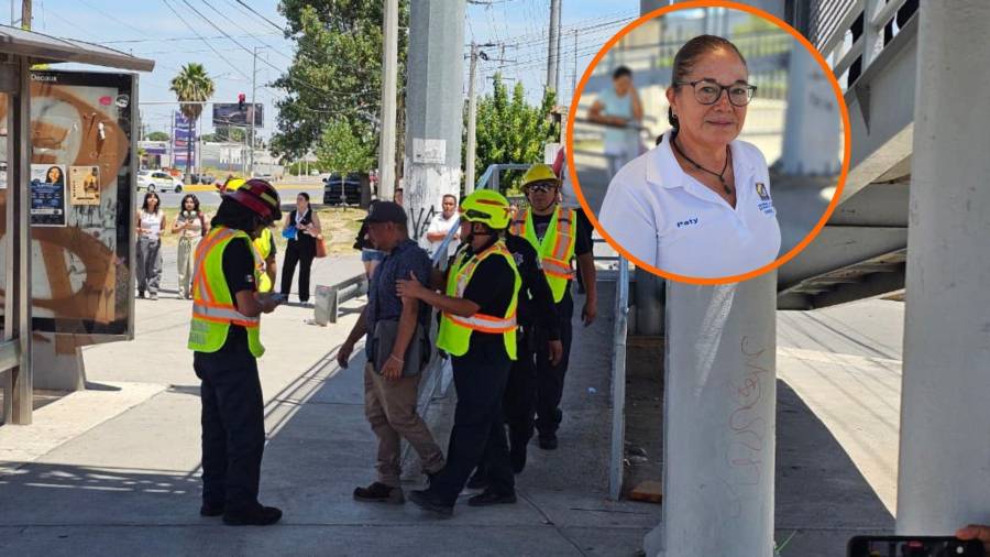Paty Muñiz (recuadro), relató cómo, junto con otras mujeres, logró sujetar al hombre y evitar que se lanzara del puente al sur de Saltillo.