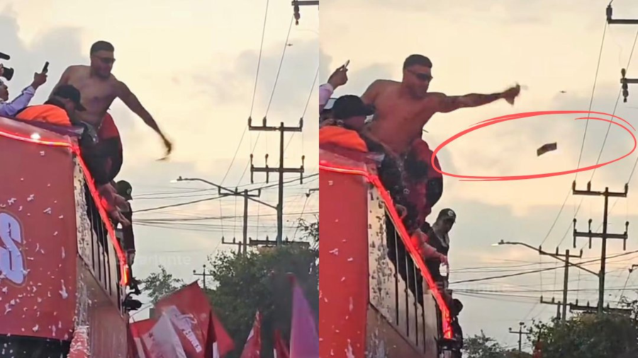 Alexis Vega fue uno de los jugadores más observados durante el festejo del bicampeonato del Toluca.