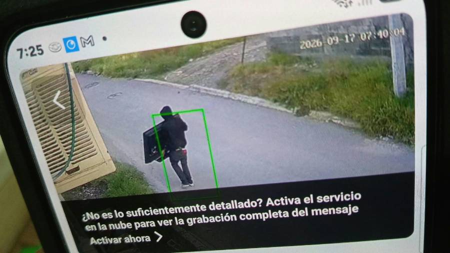 Grabaciones facilitadas por vecinos muestran al implicado cargando un televisor a plena luz del día.