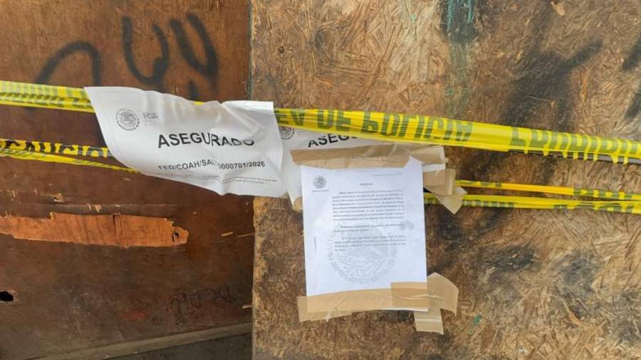 El sitio aparentaba estar abandonado y solo contaba con un tejaban.