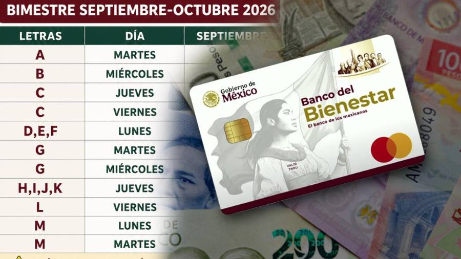 Los beneficiarios de la Pensión Bienestar esperan la publicación del calendario oficial de pagos correspondiente al bimestre septiembre-octubre de 2026.
