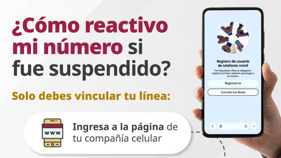 La suspensión por no vincular una línea móvil es temporal. La CRT confirmó que los usuarios no pierden su número y pueden recuperar el servicio al completar el registro.