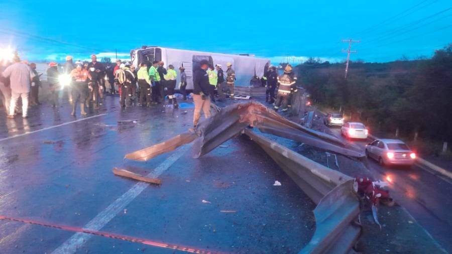 Los hechos se registraron sobre la avenida Miguel Alemán a la altra del kilómetro 24 en Apodaca, Nuevo León.