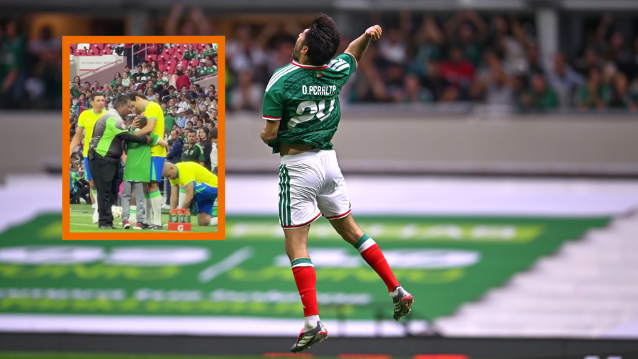 Oribe Peralta marcó un doblete que definió el triunfo mexicano en el Azteca.