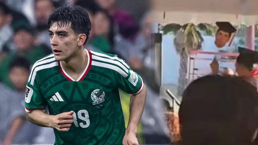 Gilberto Mora no pudo acudir a su graduación de preparatoria tras disputar el Mundial 2026, pero sus compañeros encontraron una original forma de hacerlo presente.