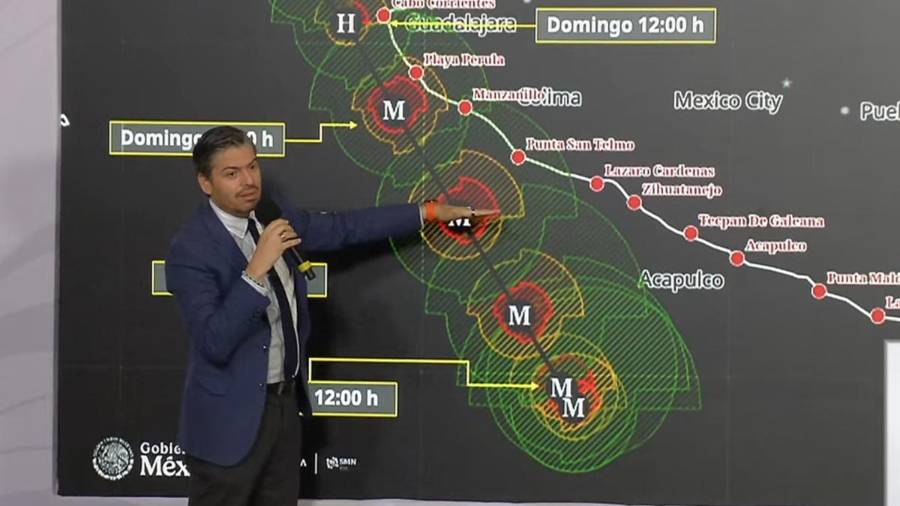 El SMN advierte sobre lluvias de hasta 300 milímetros, vientos intensos y oleaje elevado por la interacción de un ciclón tropical y el frente frío número 2.