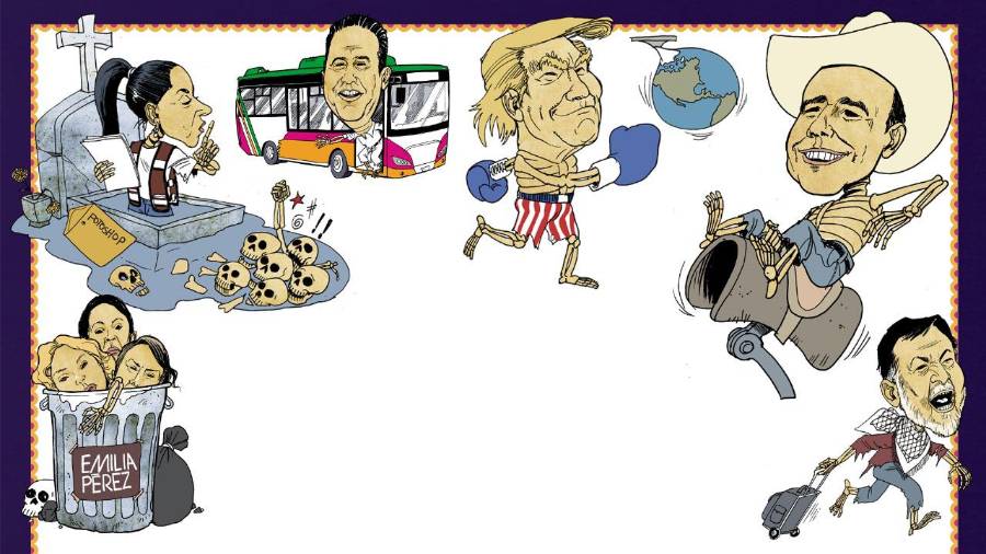 Calaveras 2025: Sheinbaum en silencio, Manolo vaquero y Trump contra el mundo