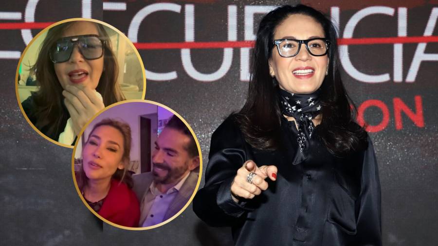 Verdad. La conductora estuvo acompañada por su hermana Marilé y su cuñado, con quienes negó cualquier conflicto familiar.