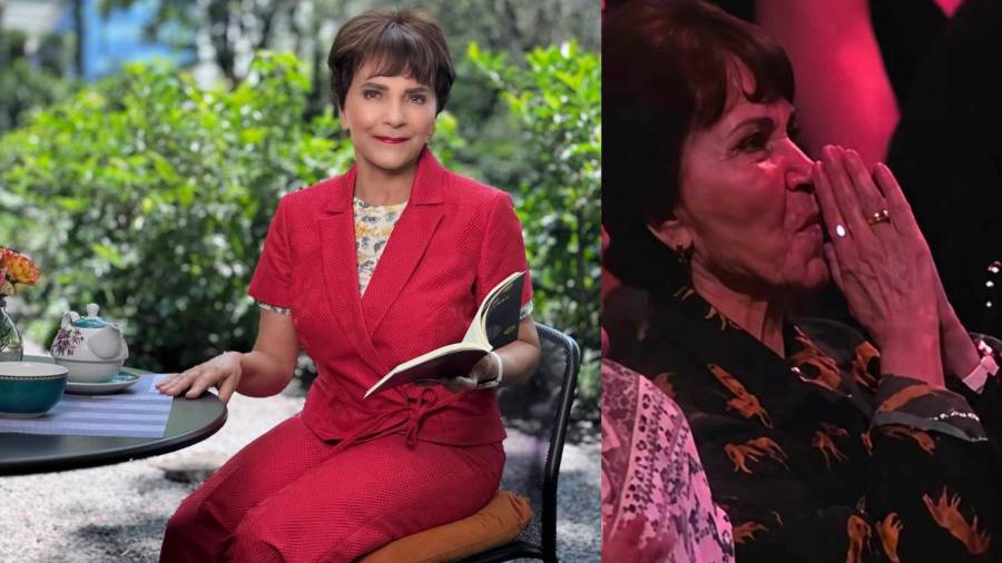 Burla. La conductora de Ventaneando respondió con gestos de agradecimiento mientras desde las gradas se escuchaban rechiflas y abucheos.