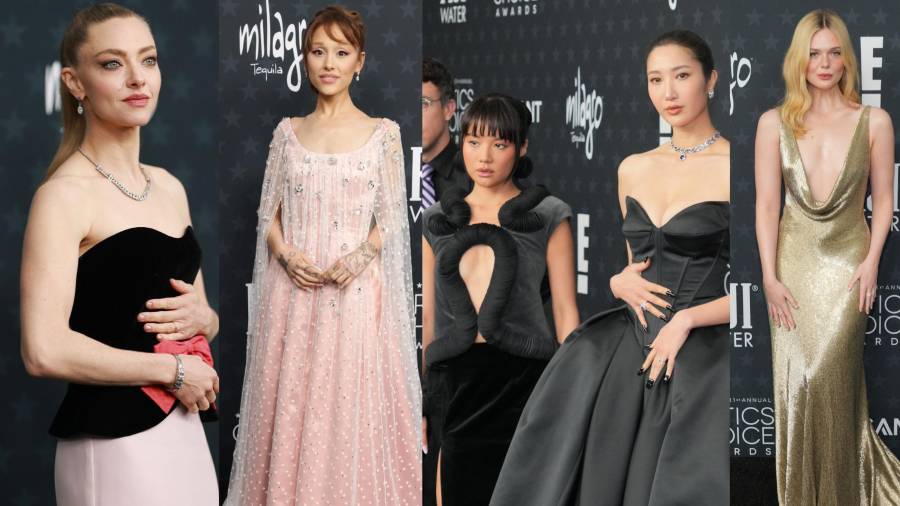 Brillo. El desfile de moda en los Critics Choice Awards volvió a confirmar la estrecha relación entre Hollywood y las grandes casas de diseño.
