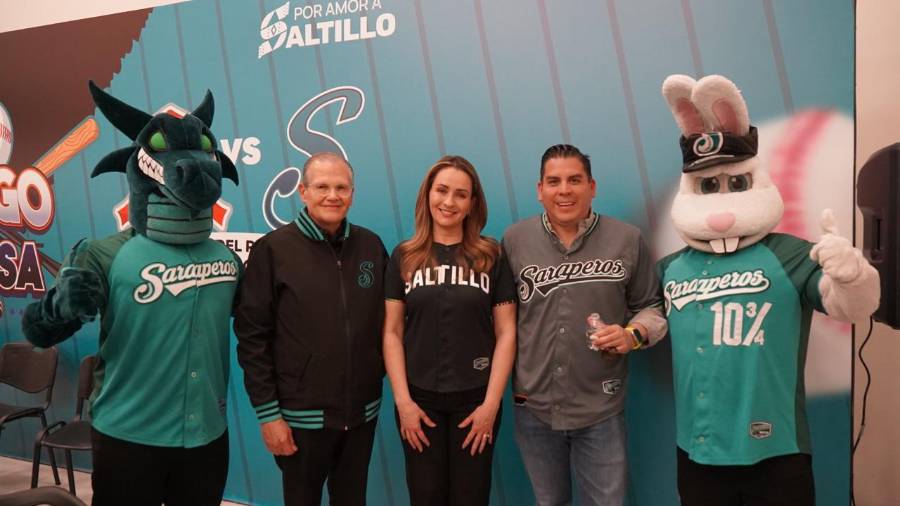 Autoridades y representantes de Saraperos invitan al Juego con Causa 2026 en beneficio del programa “TEAcompaño con Amor”.