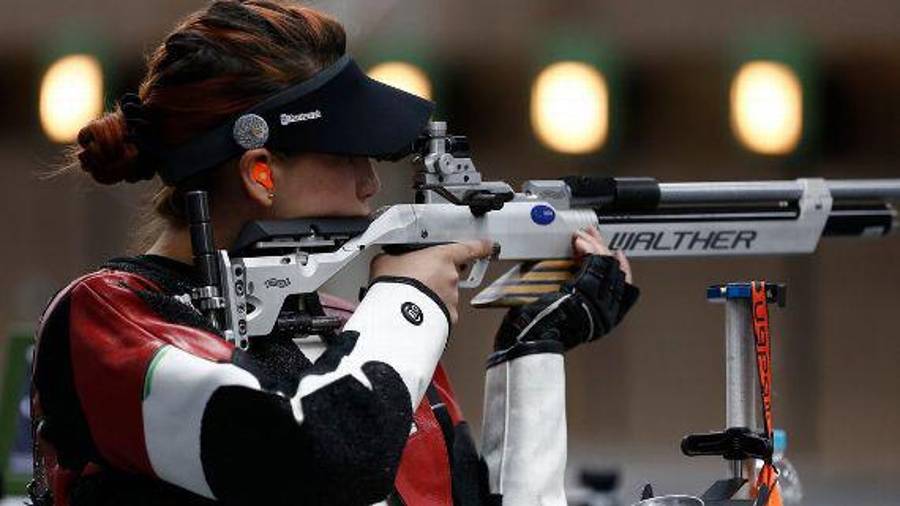 La mexicana Palafox mientras competía y se ganaba un lugar en los Juegos Olímpicos.