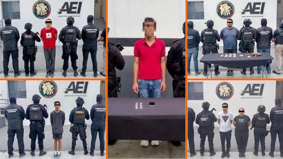 En cinco cateos ejecutados en las colonias Bella Vista e Industrial, en Monterrey, fueron detenidos seis adultos y un adolescente, informó la Secretaría de Seguridad de Nuevo León.
