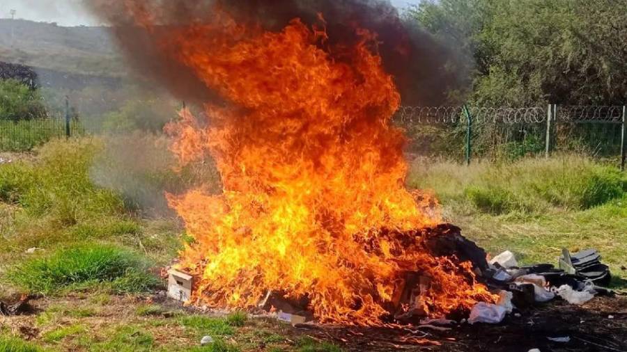 El acto también exhibió el volumen de objetos ilícitos que se mueven en el territorio.