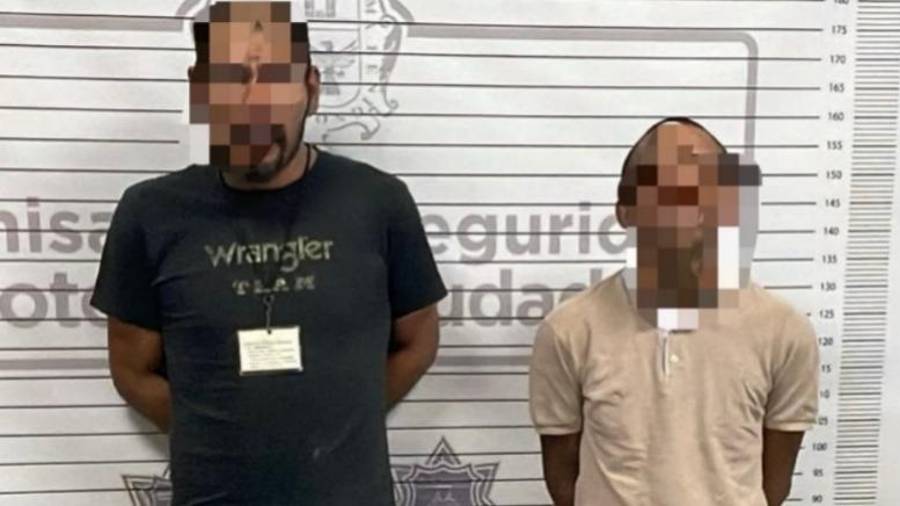 Los dos hombres quedaron a disposición del Ministerio Público tras ser señalados por comerciantes de la Zona Centro.