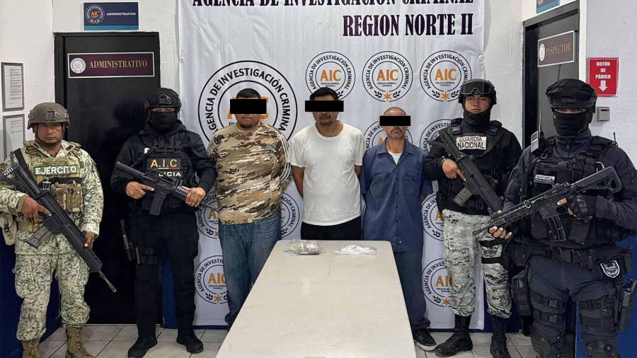 Tres hombres fueron detenidos y puestos a disposición del Ministerio Público.