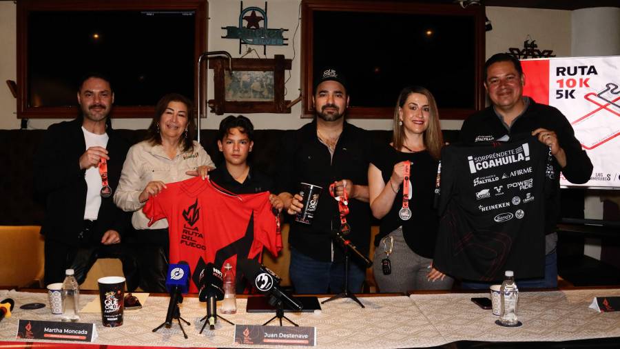 Autoridades municipales y organizadores presentaron en Saltillo la sexta edición de la carrera ahora denominada “La Ruta del Fuego 2026”.