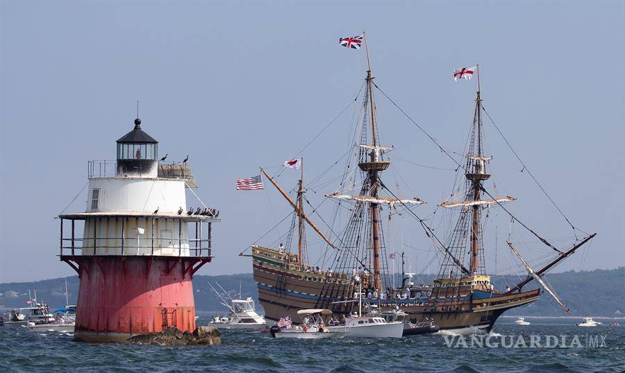 $!Tras una restauración de tres años réplica del Mayflower regresa al puerto de Plymouth