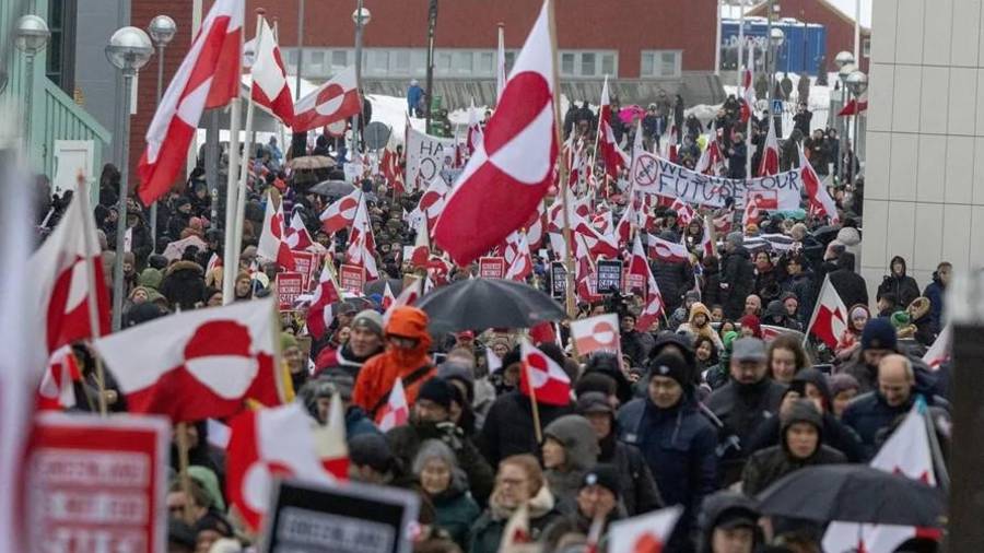 Miles de manifestantes rechazan en Nuuk, la capital de Groenlandia los ataques de Donald Trump.