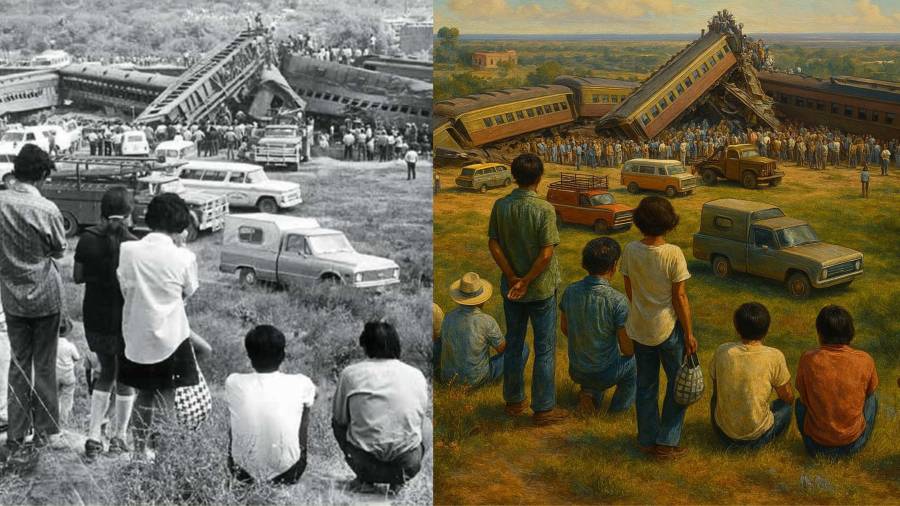 Comparativa entre la fotografía original y la reinterpretación de la IA.