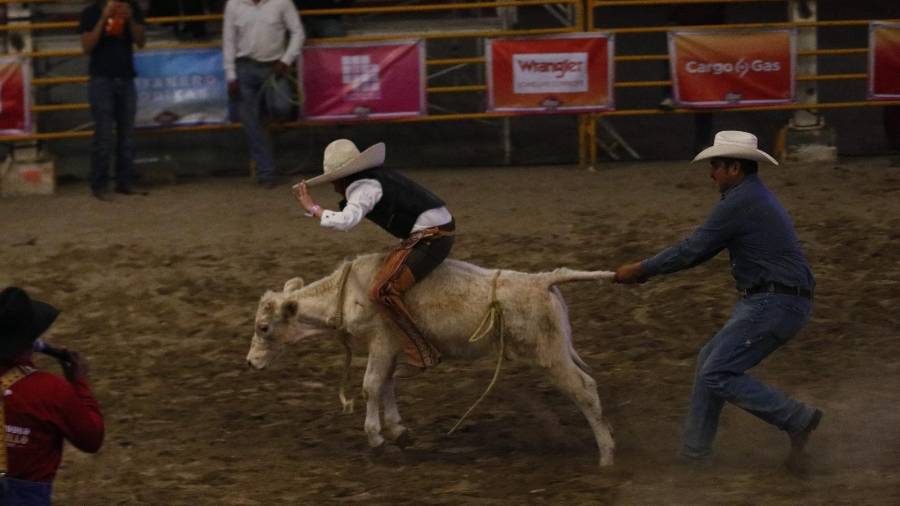 Fueron estos pequeños jinetes quienes tomaron las riendas de los becerros en la disciplina de los ocho segundos.